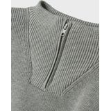 Gebreide Trui - Halve Rits - Hoge Hals - Lange Mouwen - Regular Fit