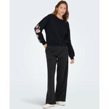 Only - Onlbrooklyn Embroidery Box Swt - Trui - Zwart - Dames