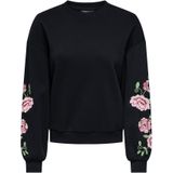 Only - Onlbrooklyn Embroidery Box Swt - Trui - Zwart - Dames