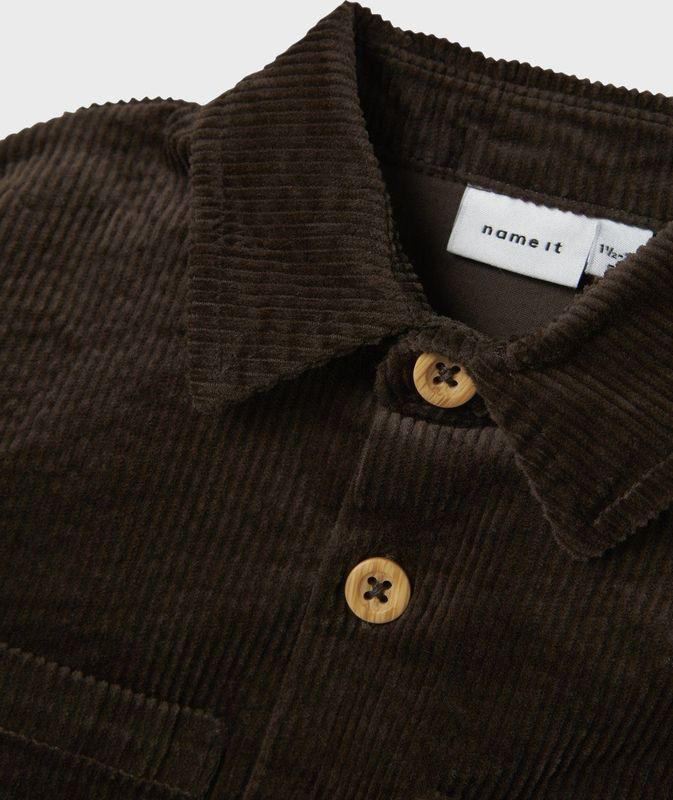 NAME IT MINI - Overshirt - Donkerbruin - Corduroy