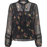 Only - TESSA - Blouse - Regular Fit - Mandarijnkraag - All-over Motief