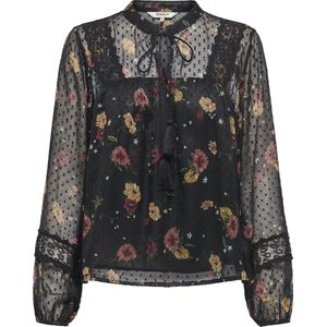 Only - TESSA - Blouse - Regular Fit - Mandarijnkraag - All-over Motief