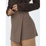 Only - Onllettie Life Mw Check - Skort - Decadent Choco/Nomad & Toasted Coconut