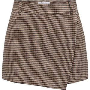 Only - Onllettie Life Mw Check - Skort - Decadent Choco/Nomad & Toasted Coconut
