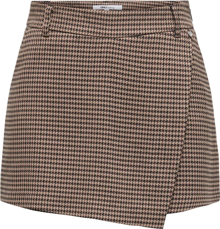 Only - Onllettie Life Mw Check - Skort - Decadent Choco/Nomad & Toasted Coconut