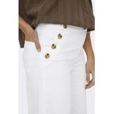 ONLY wide leg high waist casual broek wit