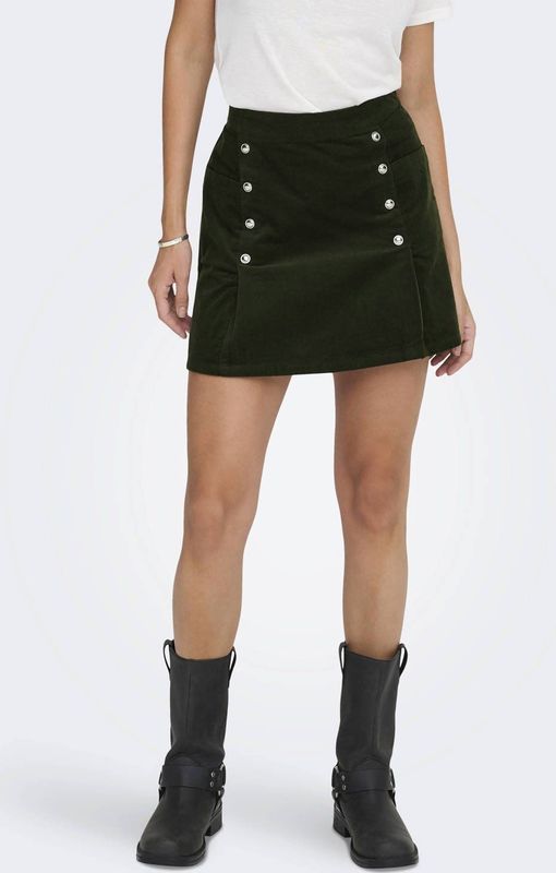 Onlnessa - Korte Rok - Corduroy - Geplooid Detail - High Waist