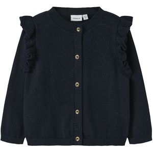 NAME IT - NMFABINNE - Gebreid Vest - Saffier - Lange Mouw