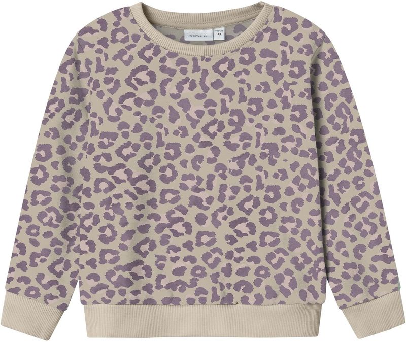 NAME IT - NMFDAVINA LS SWEAT FLEECE BRU NOOS - Sweatshirt - Bruin - Meisjes