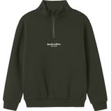 Name It - NKMBRODY LS NREG SWEAT ZIP - Sweatshirt - Rosin - Met Opstaande Kraag en Korte Ritssluiting