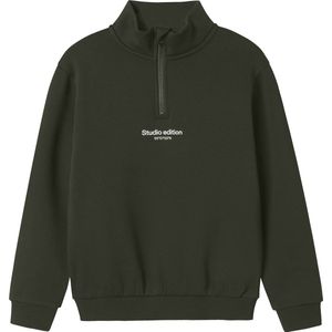 Name It - NKMBRODY LS NREG SWEAT ZIP - Sweatshirt - Rosin - Met Opstaande Kraag en Korte Ritssluiting