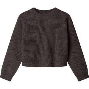 Boxy Fit - Gebreide Trui - Ronde Hals - Lange Mouwen - Kort