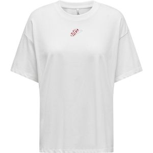 Only - Onlvivvi Life Lovely Top - T-shirt - Bright White