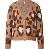 Only - Onledelie Life Ls Jq Cardi - Vest - Cocoa Creme/chestnut/biscoffie/melange