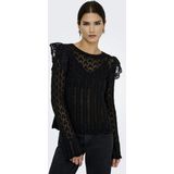 Onlashley Ls O-Neck Mix KNT, zwart, M