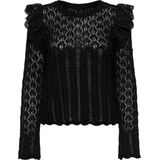 Onlashley Ls O-Neck Mix KNT, zwart, M