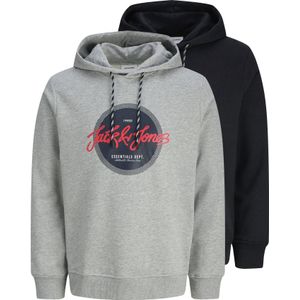 JACK & JONES - JJURBAN - Sweatshirt - Navy / Grijs Gemêleerd / Rood / Zwart / Wit - 2 Pack