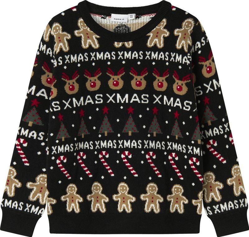 Gebreide Trui - Kerst - Regular Fit - Lange Mouwen - Ronde Hals