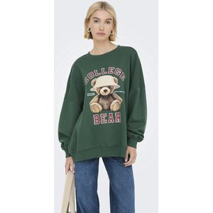 Only - Onlbila Bear O-neck Swt - Groen - Dames