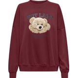 Only - Onlbila Bear O-neck Swt 15356052 - Sweater - Cabernet