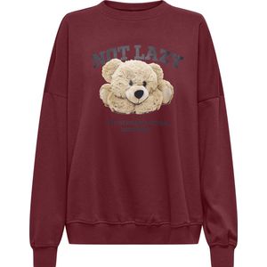 Only - Onlbila Bear O-neck Swt - Cabernet - Dames Sweater