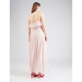 Vmcamille - Lange Jurk - Rood - V-Hals - Mouwloos - Ruches