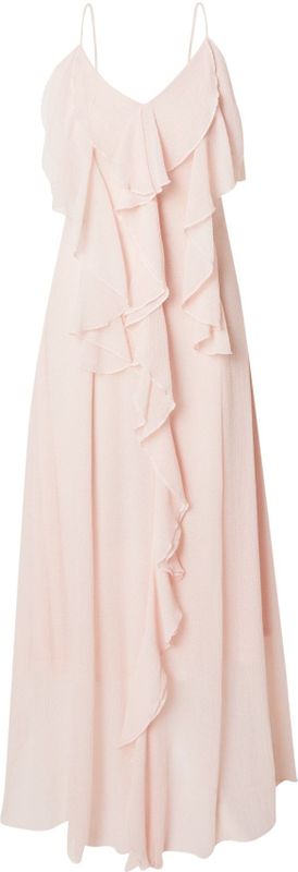 Vmcamille - Lange Jurk - Rood - V-Hals - Mouwloos - Ruches