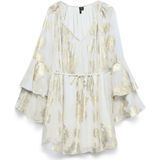 Vmchili - Korte Jurk - V-Hals - Lange Mouwen - Folie Print - Loose Fit