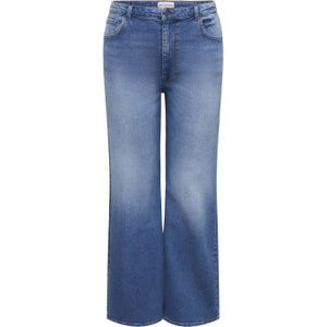 ONLY CARMAKOMA - CARZENIA HW WIDE LEG - Dames Jeans - Lichtblauw - High Waist