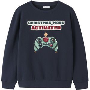 NAME IT KIDS - Kerstsweater - Donkerblauw