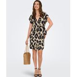 Jurk - Zwart - Geweven - Geknoopt Detail - Regular Fit