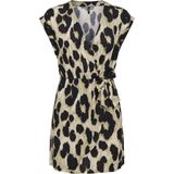 Jurk - Zwart - Geweven - Geknoopt Detail - Regular Fit