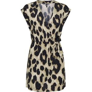 Jurk - Kort - Geweven Stoffen - V-Hals - Geknoopt Detail