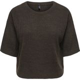 Only - Onlthea Ss O-neck - Gebreide Trui - Bruin