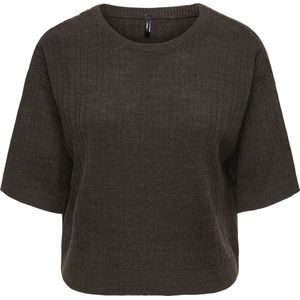 Only - Onlthea Ss O-neck - Gebreide Trui - Bruin