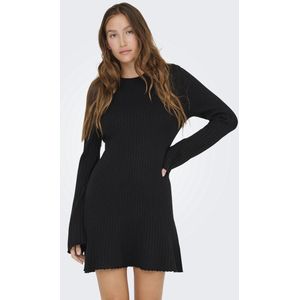 Only - MICHELLA - Gebreide Jurk - Effen - Viscosemix - Mini - Trompetmouwen