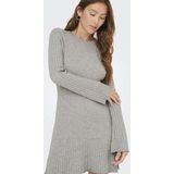 Only - MICHELLA - Gebreide Jurk - Effen - Viscosemix - Mini - Trompetmouwen