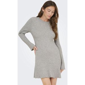Only - MICHELLA - Gebreide Jurk - Effen - Viscosemix - Mini - Trompetmouwen