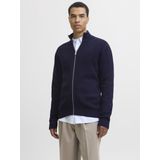 Jack & Jones - Vest met Rits en Opstaande Kraag - Marineblauw - Katoen