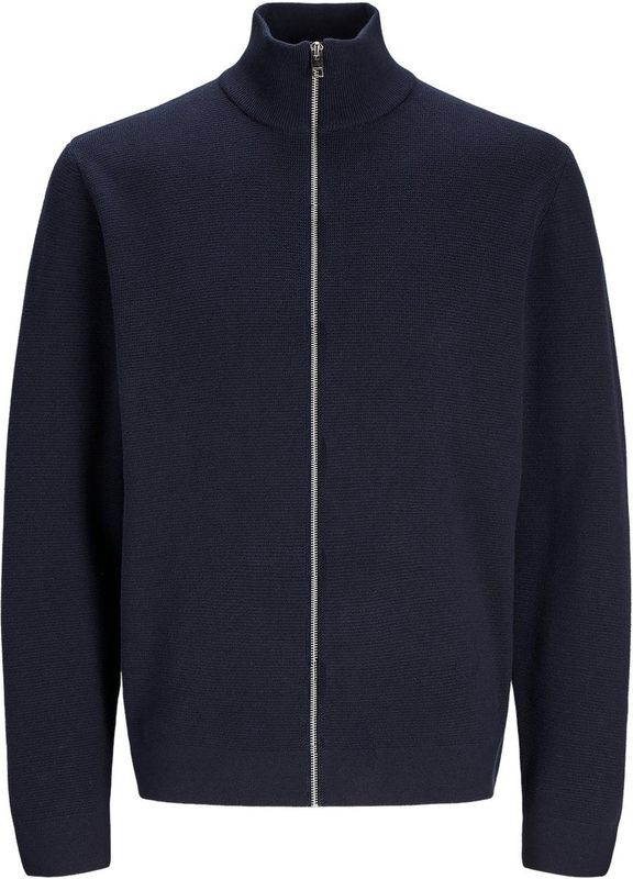 Jack & Jones - Vest met Rits en Opstaande Kraag - Marineblauw - Katoen