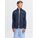 JACK & JONES - Overhemd - Donkerblauw - 100% Katoen