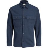 JACK & JONES - Overhemd - Donkerblauw - 100% Katoen
