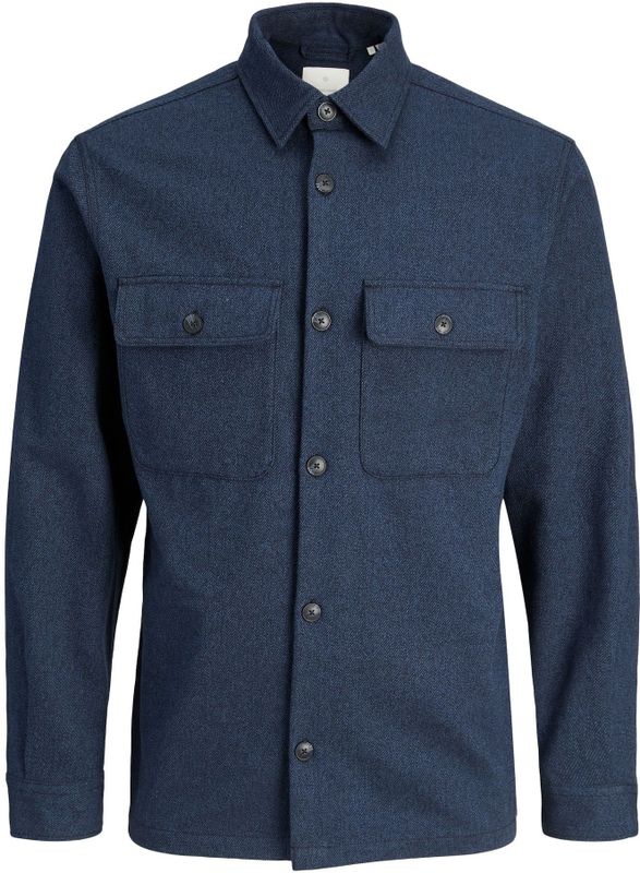 JACK & JONES - Overhemd - Donkerblauw - 100% Katoen