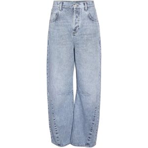 Noisy May - Light Blue Denim Jeans - Casual - 100% Katoen - Barrel Pasvorm
