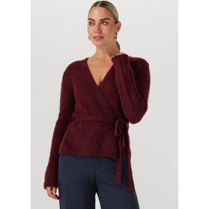 Selected Femme - Slfgabella LS Knit Belt - Cardigan - Rood