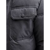 Jack & Jones - Tussenjas - Antraciet - Gewatteerd - Afneembare Capuchon