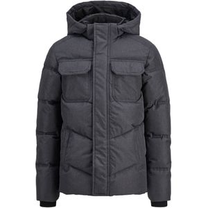 Jack & Jones - Tussenjas - Antraciet - Gewatteerd - Afneembare Capuchon
