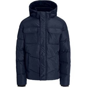 Jack & Jones - Tussenjas - Marine - Gewatteerde Jas - Afneembare Capuchon