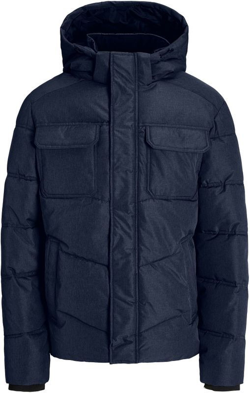 Jack & Jones - Tussenjas - Marine - Gewatteerde Jas - Afneembare Capuchon