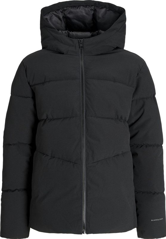 Jack & Jones - Global Hooded Puffer - Winterjas - Zwart - Junior